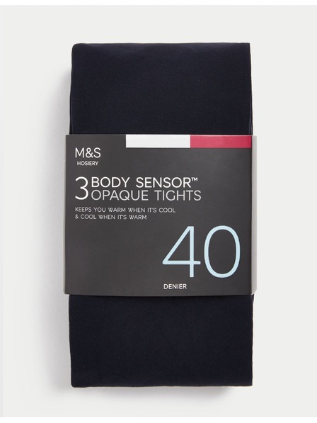 Marks & Spencer Punčochové kalhoty Body Sensor™, 40 DEN, 3 ks v balení Marks & Spencer námořnická modrá