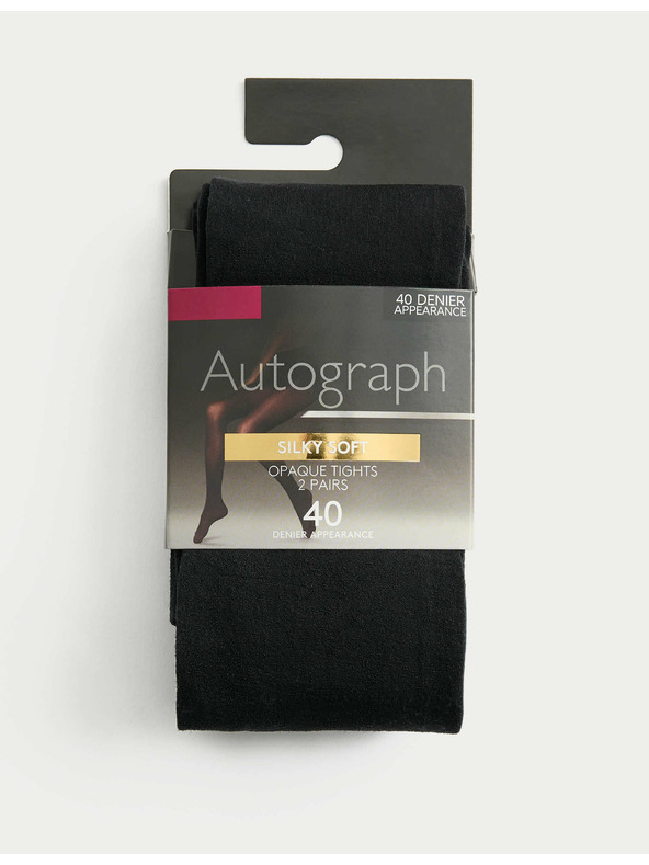 Marks & Spencer Neprůhledné punčochy, 40 DEN, sada 2 ks Marks & Spencer černá