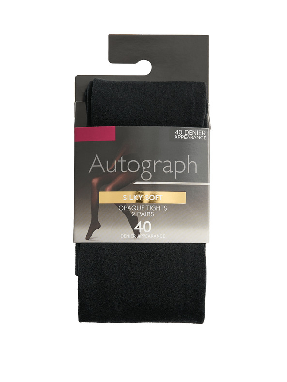 Marks & Spencer Neprůhledné punčochy, 40 DEN, sada 2 ks Marks & Spencer černá