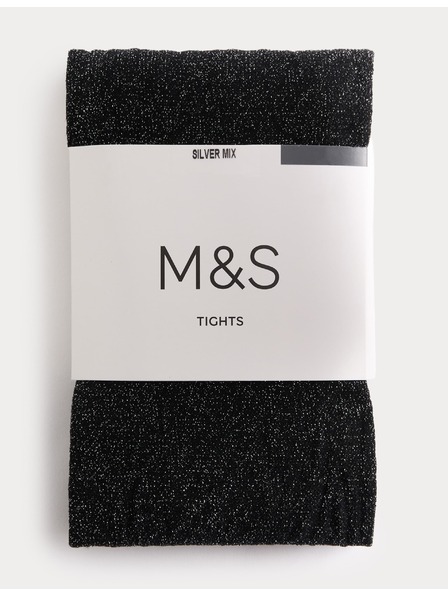 Marks & Spencer Neprůhledné punčochy s celoplošným třpytem Marks & Spencer stříbrná