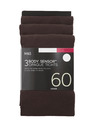 Marks & Spencer Punčochy Body Sensor™, 60 DEN, 3 páry v balení Marks & Spencer hnědá