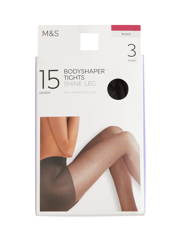 Marks & Spencer Balení 3 párů tvarovacích punčoch, 15 DEN Marks & Spencer černá