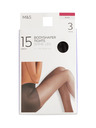 Marks & Spencer Balení 3 párů tvarovacích punčoch, 15 DEN Marks & Spencer černá