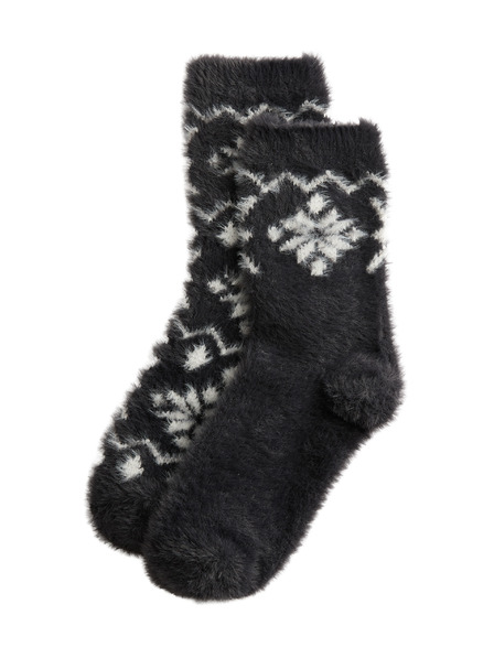 Marks & Spencer Balení 2 párů kotníkových ponožek ve stylu Fairisle Marks & Spencer šedá