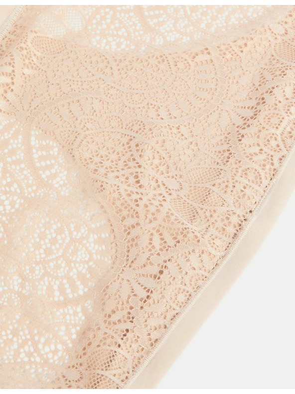 Marks & Spencer Bikiny kalhotky Body Soft™ s krajkou, sada 3 ks Marks & Spencer béžová