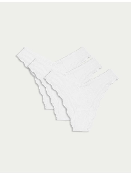 Marks & Spencer 3 ks krajkových kalhotek Jasmine Miami Marks & Spencer bílá
