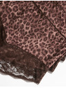 Marks & Spencer Kalhotky do pasu s krajkovým lemem a leopardím potiskem, 3 ks v balení Marks & Spencer hnědá