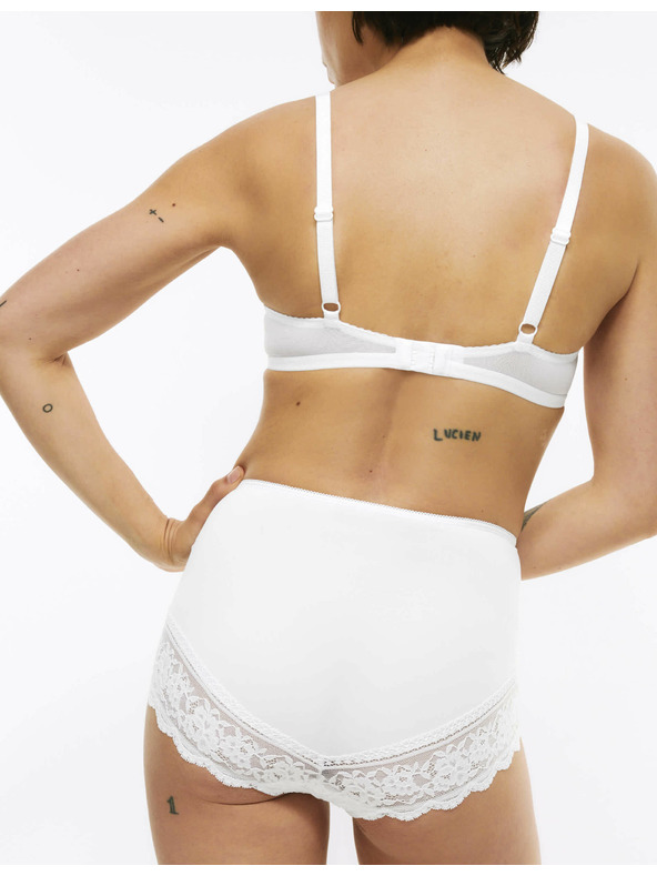 Marks & Spencer Kalhotky do pasu s krajkovými lemy, 3 kusy v balení Marks & Spencer bílá