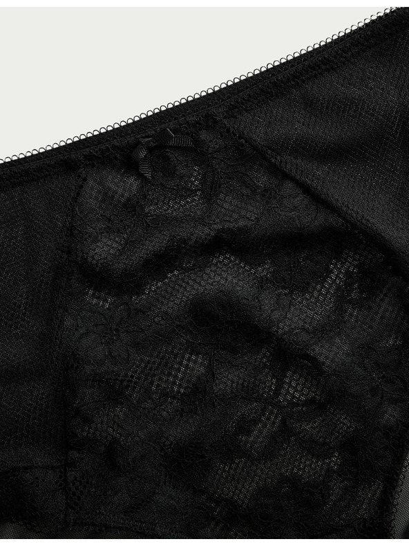 Marks & Spencer Krajkové šortky s vysokým pasem Jasmine, 3 ks Marks & Spencer černá