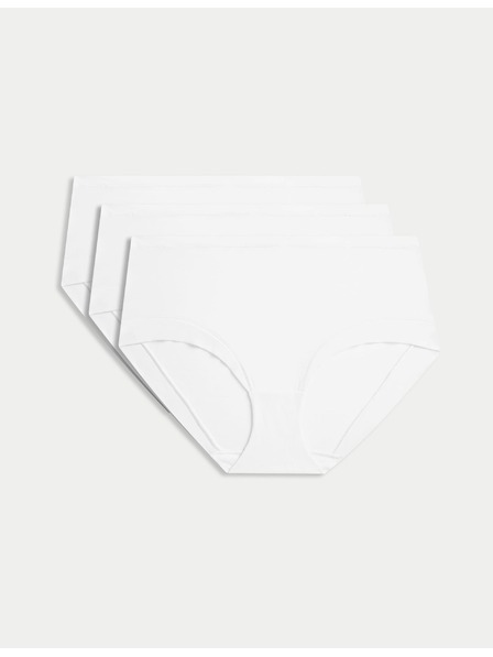Marks & Spencer Šortky s vysokým pasem a technologií Flexifit™, 3 ks v balení Marks & Spencer bílá