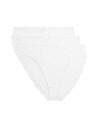 Marks & Spencer Vysoce střižené krajkové kalhotky s vysokým pasem Jasmine, 3 ks Marks & Spencer bílá