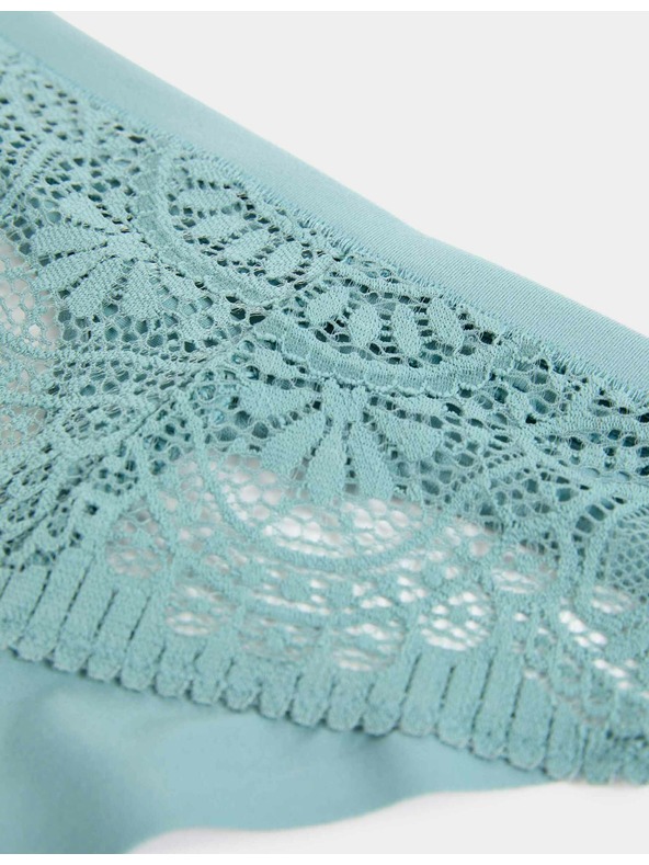 Marks & Spencer Tanga Body Soft™ s krajkou, sada 3 ks Marks & Spencer zelená