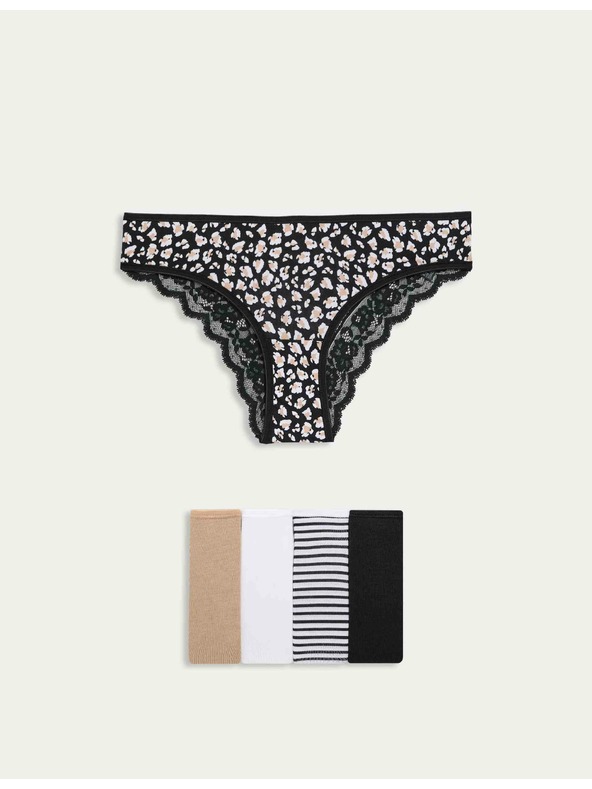 Marks & Spencer Brazilské kalhotky s potiskem a vysokým podílem bavlny Marks & Spencer bílá