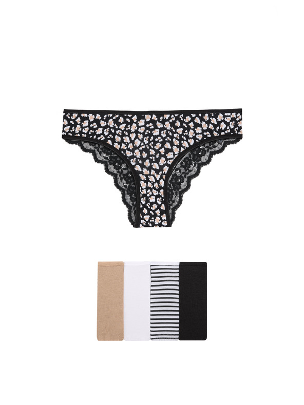 Marks & Spencer Brazilské kalhotky s potiskem a vysokým podílem bavlny Marks & Spencer bílá