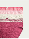 Marks & Spencer Vysoce střižené kalhotky z bavlny a materiálu Lycra™, 5 ks Marks & Spencer růžová