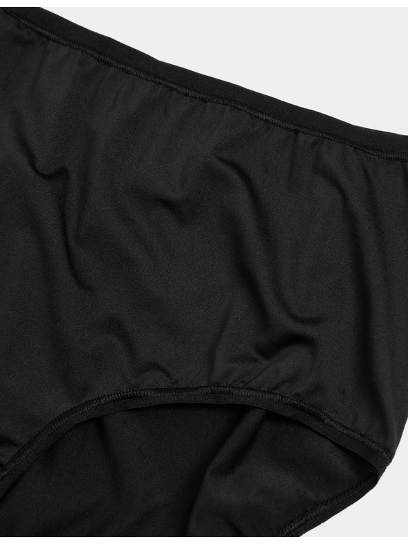 Marks & Spencer Šortkové kalhotky s vysokým pasem, z mikrovlákna, bez viditelných lemů, 5 ks Marks & Spencer černá