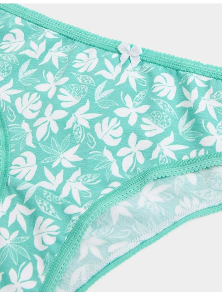 Marks & Spencer Brazilské kalhotky s vysokým podílem bavlny a materiálem Lycra™, 5 ks Marks & Spencer zelená