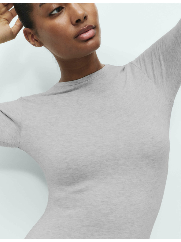 Marks & Spencer Termo top s výstřihem ke krku, s technologií Heatgen™, střední hřejivost Marks & Spencer šedá