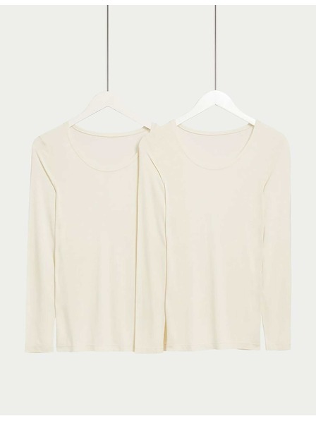 Marks & Spencer Termotop s dlouhým rukávem a technologií Heatgen™, 2 ks Marks & Spencer smetanová