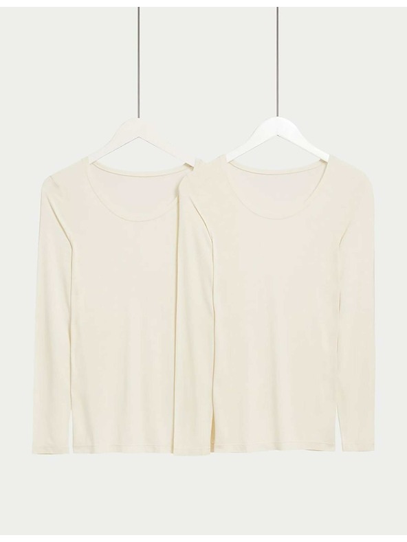 Marks & Spencer Termotop s dlouhým rukávem a technologií Heatgen™, 2 ks Marks & Spencer smetanová