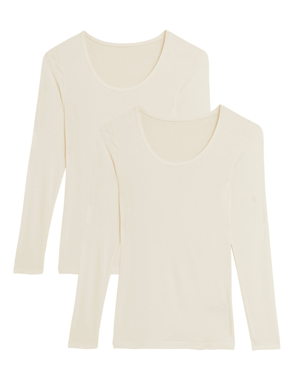 Marks & Spencer Termotop s dlouhým rukávem a technologií Heatgen™, 2 ks Marks & Spencer smetanová