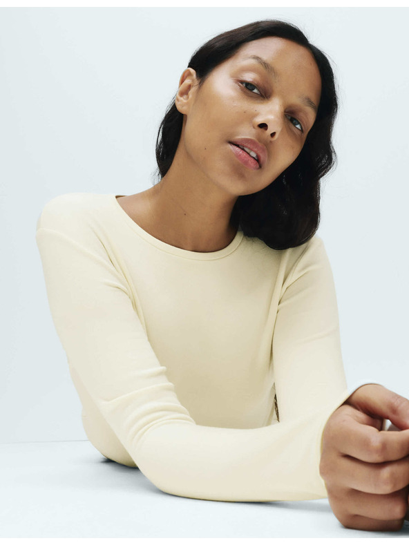 Marks & Spencer Termo top s výstřihem ke krku, s technologií Heatgen™, střední hřejivost Marks & Spencer smetanová