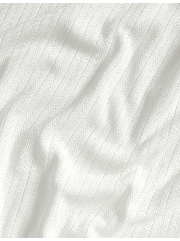 Marks & Spencer Balení 2 háčkovaných termotopů s krátkým rukávem Marks & Spencer bílá