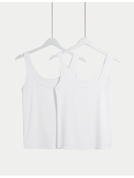 Marks & Spencer 2 tílka Flexifit™ s vysokým podílem modalu Marks & Spencer bílá