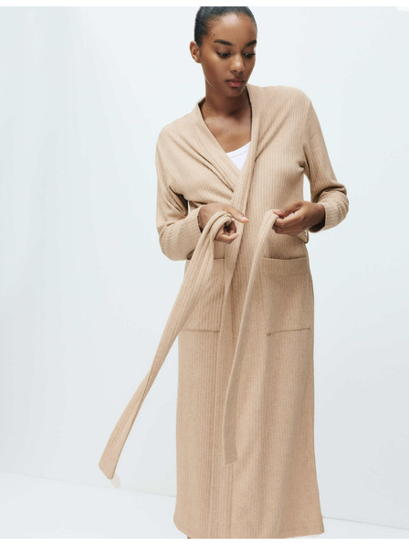 Marks & Spencer Široký žebrovaný župan Marks & Spencer smetanová