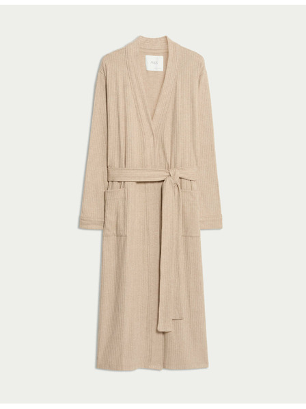 Marks & Spencer Široký žebrovaný župan Marks & Spencer smetanová