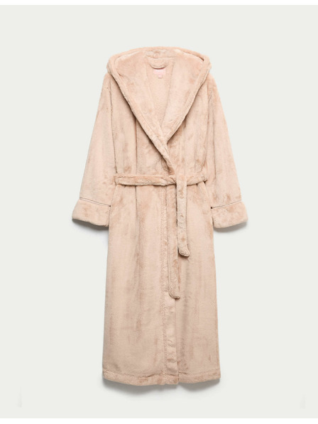 Marks & Spencer Flísový župan s kapucí Marks & Spencer béžová