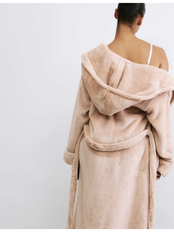 Marks & Spencer Flísový župan s kapucí Marks & Spencer béžová