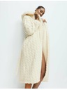 Marks & Spencer Žakárový dlouhý župan s kapucí Marks & Spencer smetanová