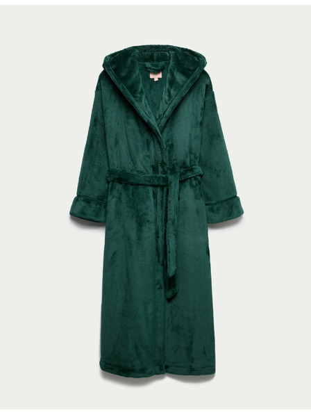 Marks & Spencer Flísový župan s kapucí Marks & Spencer zelená