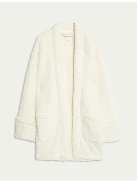 Marks & Spencer Zavinovací kardigan z umělé kožešiny s medvídkem Marks & Spencer smetanová