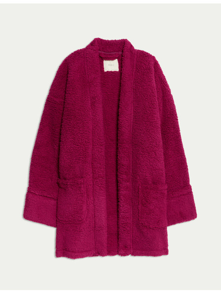 Marks & Spencer Zavinovací kardigan z umělé kožešiny s medvídkem Marks & Spencer růžová