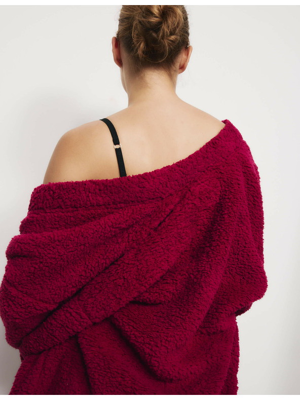 Marks & Spencer Zavinovací kardigan z umělé kožešiny s medvídkem Marks & Spencer růžová