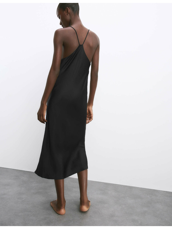 Marks & Spencer Satén dlouhá košilka s ramínky Marks & Spencer černá