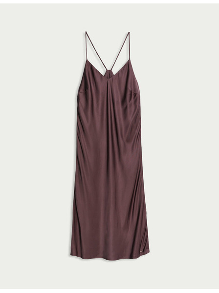 Marks & Spencer Satén dlouhá košilka s ramínky Marks & Spencer červená