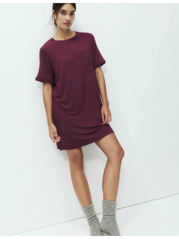 Marks & Spencer Noční košile Body Soft™ se saténovým lemováním Marks & Spencer červená