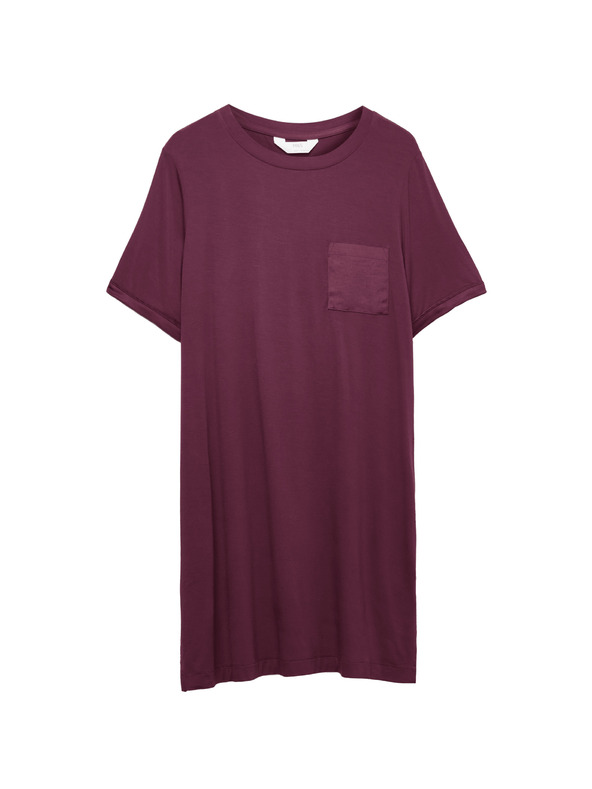 Marks & Spencer Noční košile Body Soft™ se saténovým lemováním Marks & Spencer červená