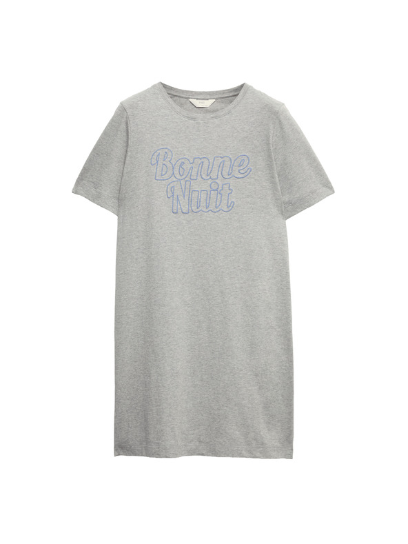 Marks & Spencer Noční košile s nápisem a úpravou Cool Comfort™ Marks & Spencer šedá