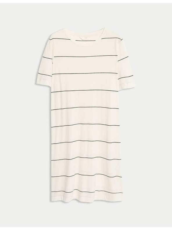 Marks & Spencer Pruhovaná noční košile s technologií Cool Comfort™ Marks & Spencer smetanová