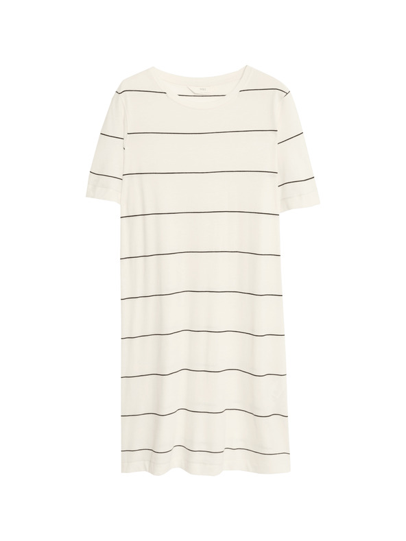 Marks & Spencer Pruhovaná noční košile s technologií Cool Comfort™ Marks & Spencer smetanová