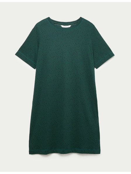 Marks & Spencer Noční košile z čisté bavlny s potiskem hvězd Marks & Spencer zelená