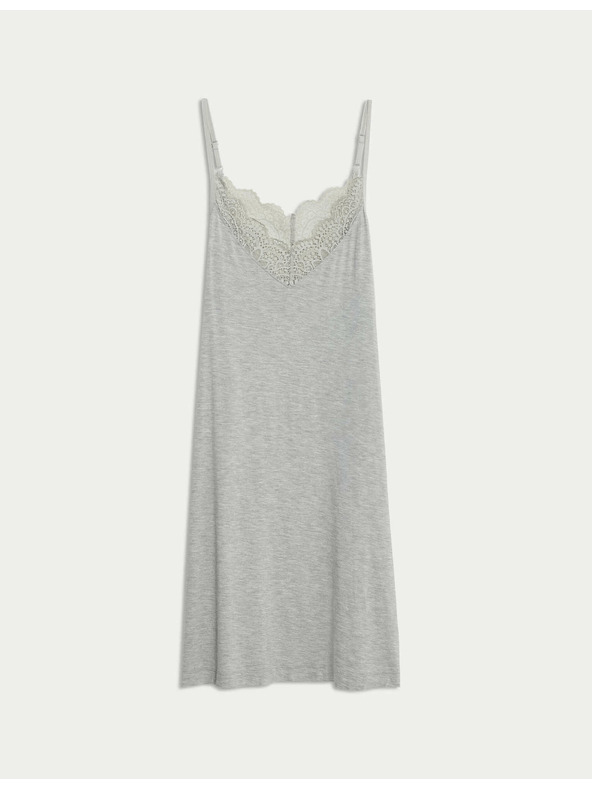 Marks & Spencer Košilka s krajkovými detailem Marks & Spencer šedá