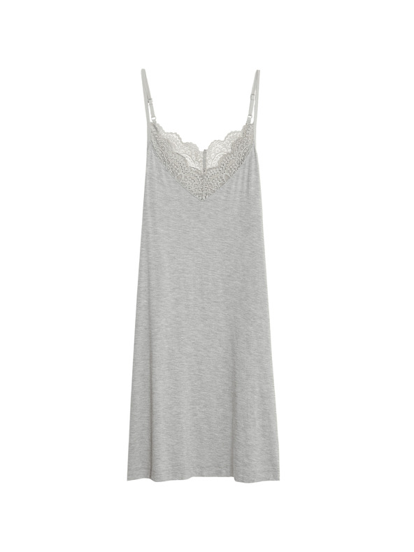 Marks & Spencer Košilka s krajkovými detailem Marks & Spencer šedá