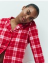 Marks & Spencer Flísová pyžamová souprava s potiskem Marks & Spencer červená