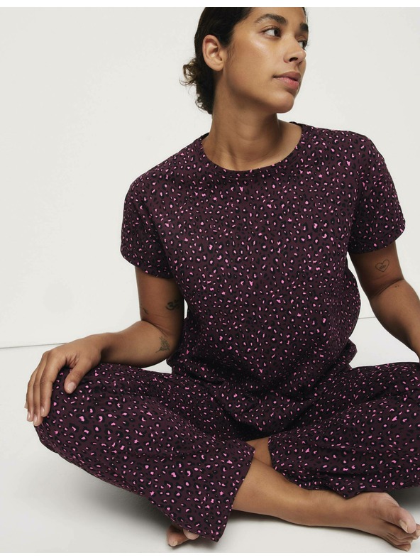 Marks & Spencer Pyžamová souprava s potiskem a vysokým podílem bavlny Marks & Spencer červená