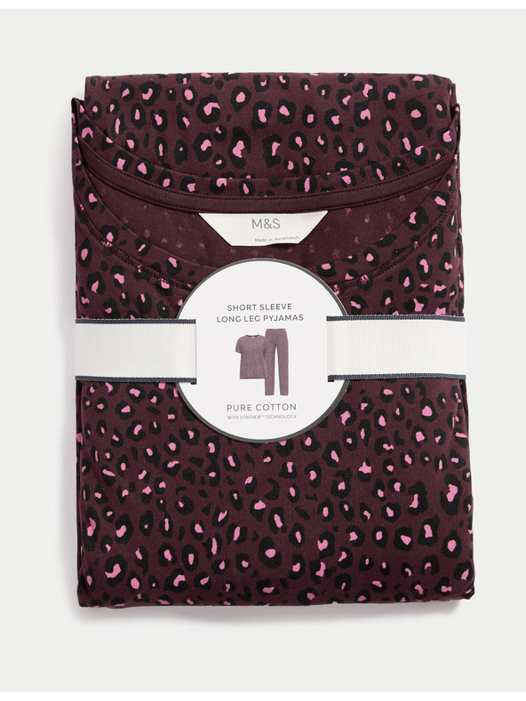 Marks & Spencer Pyžamová souprava s potiskem a vysokým podílem bavlny Marks & Spencer červená